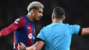 'Football hits me hard' - Barcelona red-card villain Ronald Araujo sends heartfelt apology after costly dismissal in dramatic PSG Champions League exit