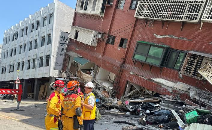 HUALIEN, Taiwan (AP) — The strongest earthquake in a quarter-century rocked Taiwan during the morning rush hour Wednesday, killing nine people, stranding dozens of workers at quarries and sending some residents scrambling out the windows of damaged buildings.